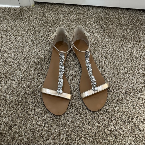 David's Bridal Shoes - David’s Bridal Bridesmaid Jeweled Sandals